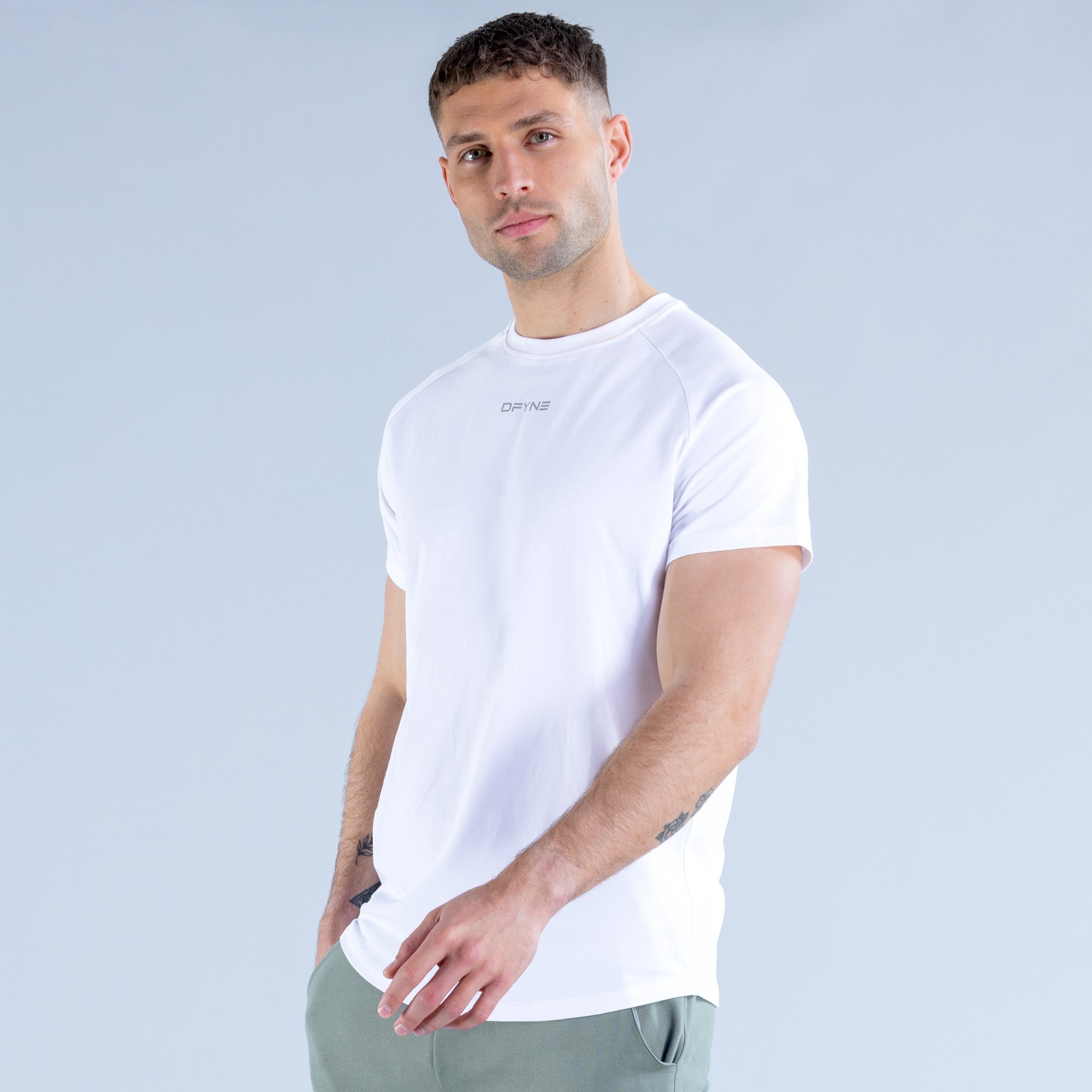 DFYNE Stealth T-Shirt Herre Hvide | RS0692378
