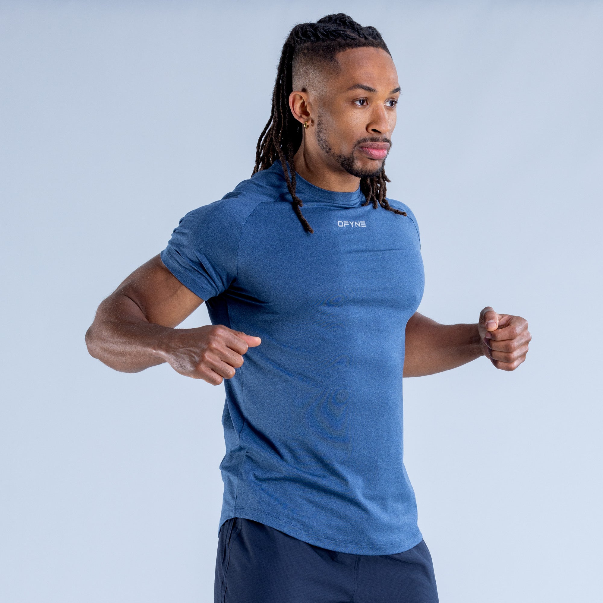DFYNE Stealth Training T-Shirt Herre Blå | PY5409162