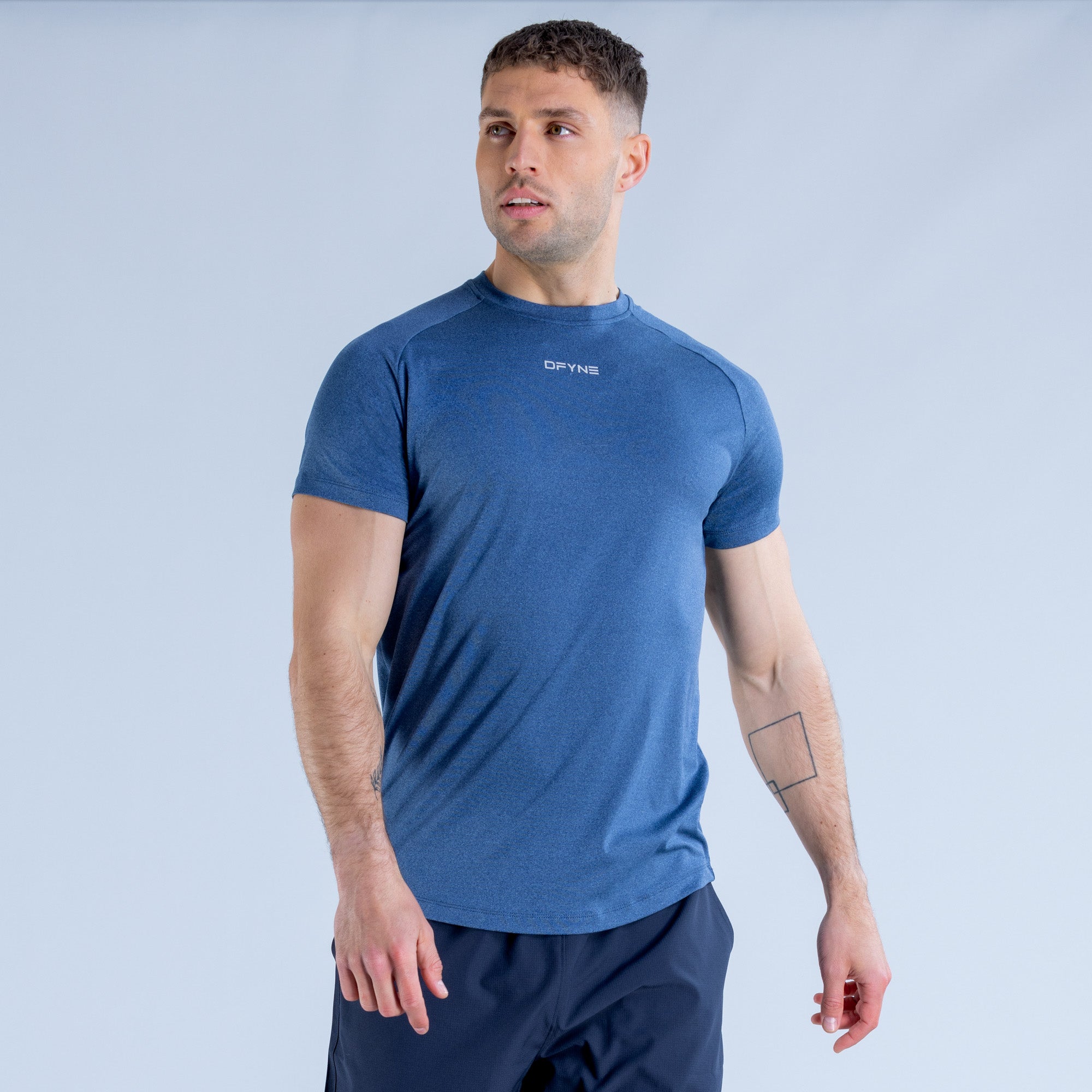 DFYNE Stealth Training T-Shirt Herre Blå | PY5409162