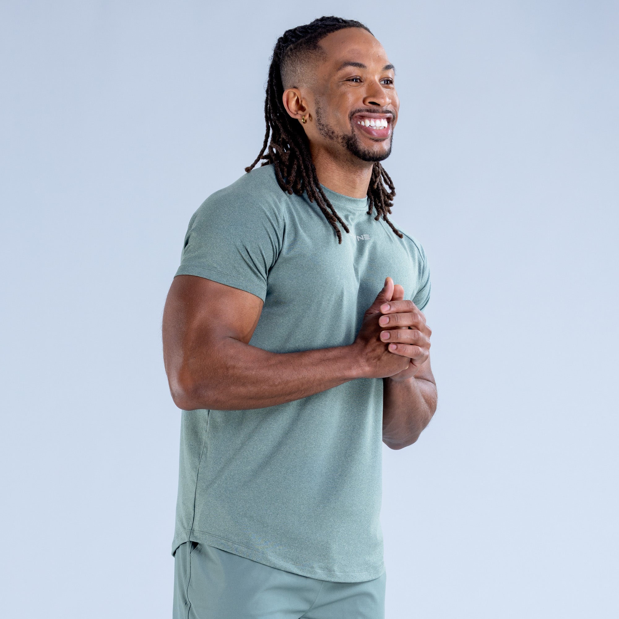 DFYNE Stealth Training T-Shirt Herre Olivengrøn | QH7290364