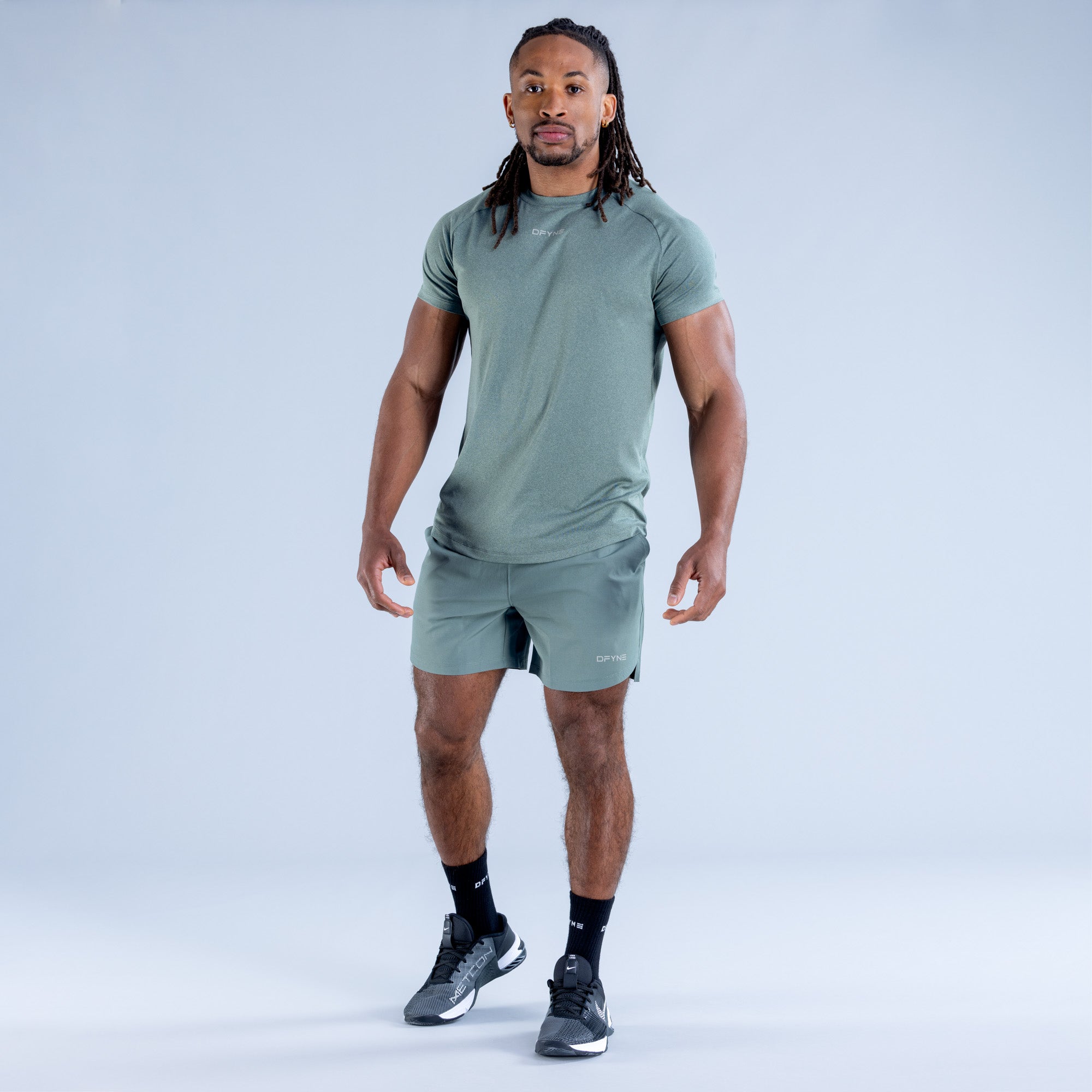 DFYNE Stealth Training T-Shirt Herre Olivengrøn | QH7290364