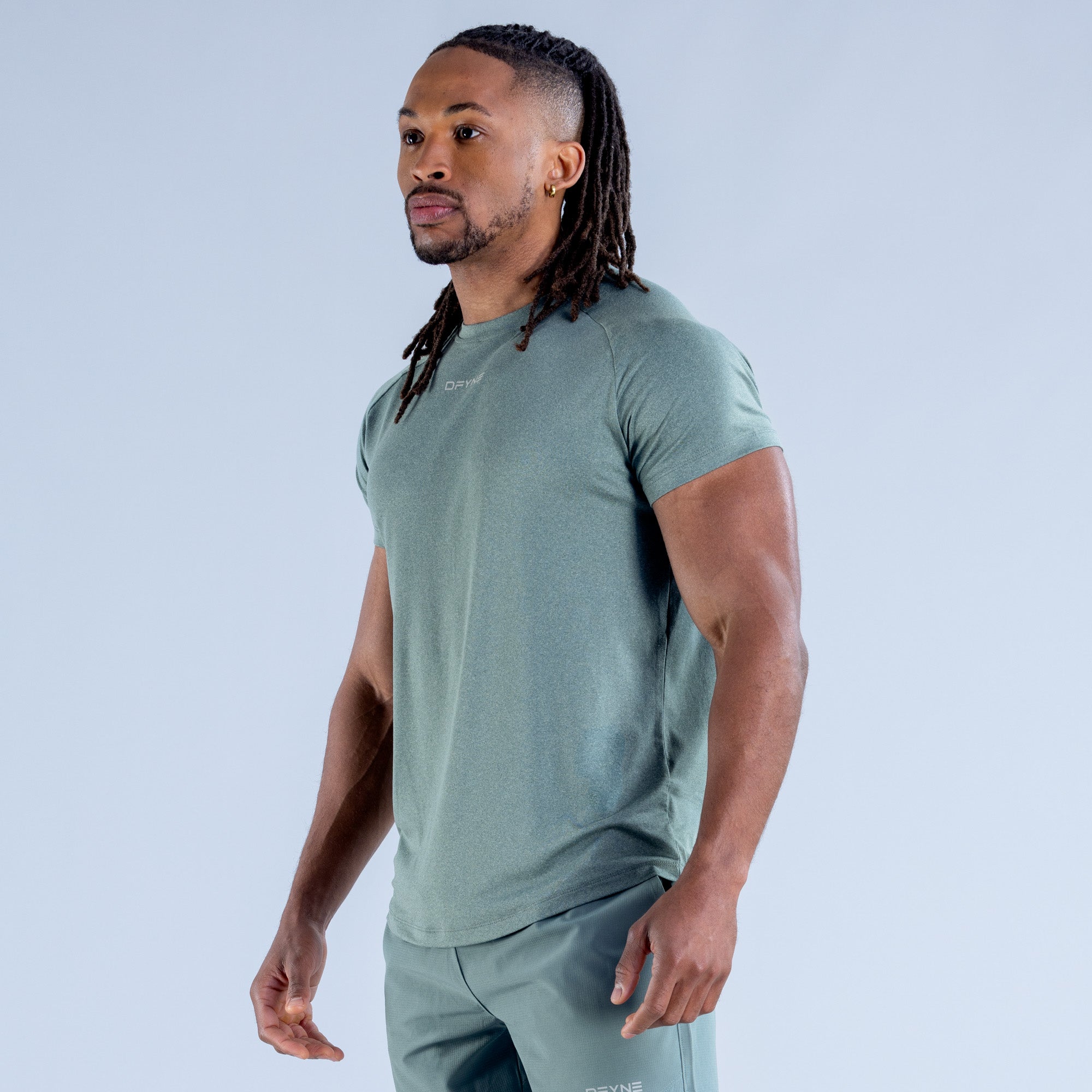 DFYNE Stealth Training T-Shirt Herre Olivengrøn | QH7290364